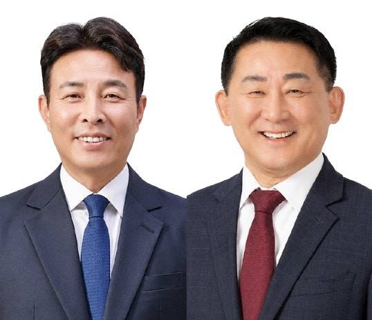 더불어민주당 전문학 대전 서구청장 후보(왼쪽)와 국민의힘 서철모 후보. 중앙선관위 제공