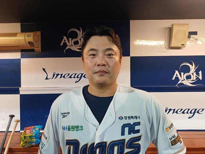 27일 승리 후 인터뷰하는 권희동. 창원=김식 기자