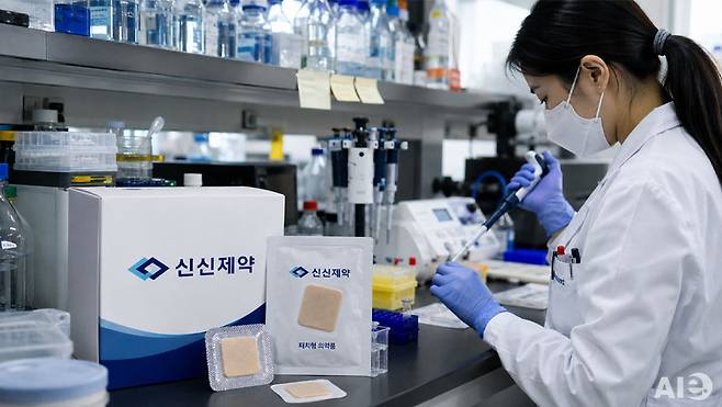 사진=생성형 AI(챗GPT) 이미지. 최근 일부 품목 임상계획을 취하한 신신제약이 오리지널 품목의 패치형 개량신약 개발에 올인키로 했다.