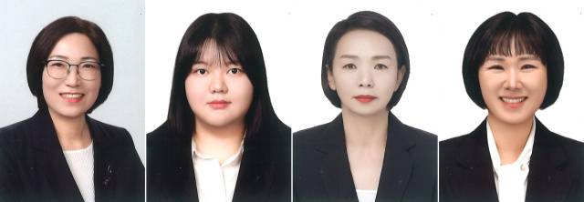 고성군의원 여성 비례대표 후보. 왼쪽부터 윤정애, 한채민(이상 더불어민주당), 양애정, 이윤이(이상 국민의힘) 후보. 중앙선거관리위원회