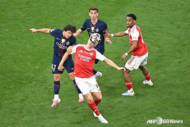 PSG-아스널 경기 장면. /AFPBBNews=뉴스1