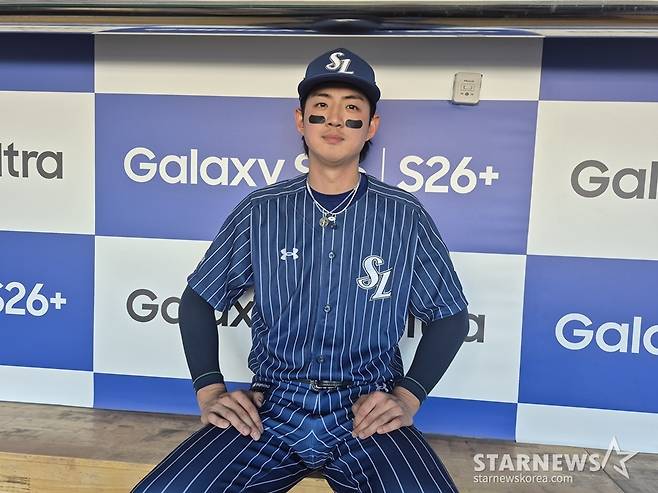 삼성 구자욱이 5월 31일 두산전을 마치고 인터뷰를 하고 있다. /사진=신화섭 기자