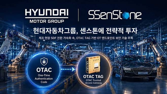 인증보안 전문기업 센스톤은 현대자동차그룹으로부터 전략적 투자를 유치했다. (이미지=센스톤)