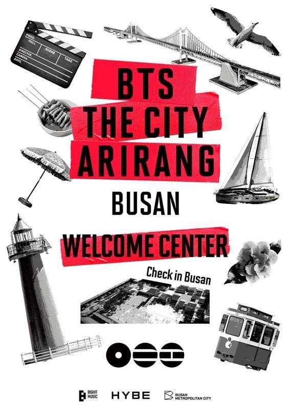 부산시와 부산관광공사는 5일부터 21일까지 부산역 유라시아플랫폼에 'BTS 더 시티 아리랑 부산 웰컴센터'를 운영한다. /부산시