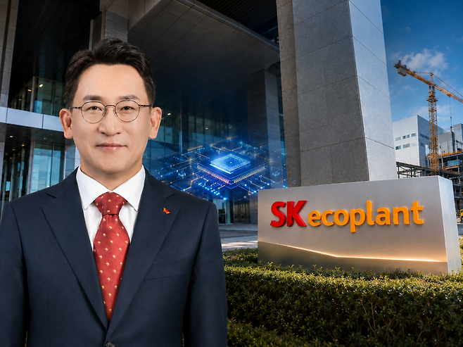 SK그룹의 반도체 생산 속도전 속에서 SK에코플랜트와 김영식 사장(사진)의 역할이 커지고 있다는 평가가 나온다. / 그래픽=시사저널e