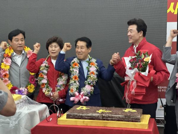 4선 도전에 성공한 국민의힘 나동연 당선인. 나동연 캠프 제공