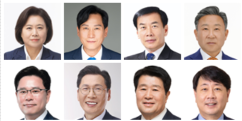 왼쪽부터 시계방향으로 손화정·김진규·구재용·장정민·차준택·박형우·이병래·김정식 당선인 ⓒ선관위 갈무리