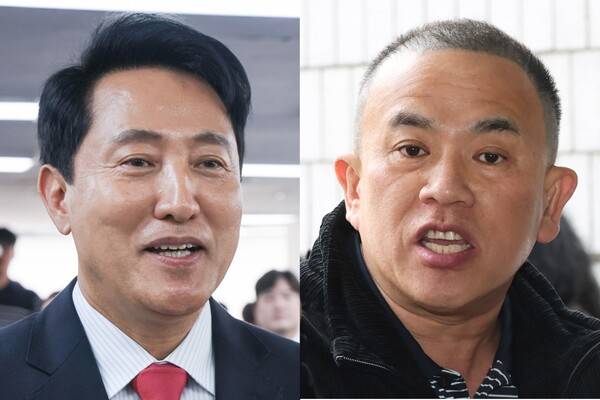 오세훈 서울시장(왼쪽), 정치 브로커 명태균 씨