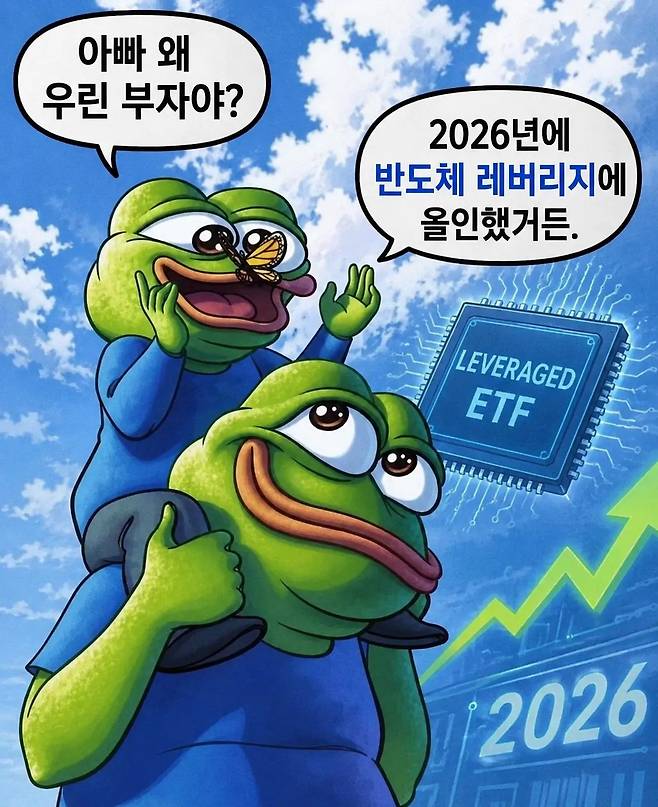 한 레버리지 ETF의 종목토론방에 게시된 유머글(인터넷 커뮤니티 캡처).