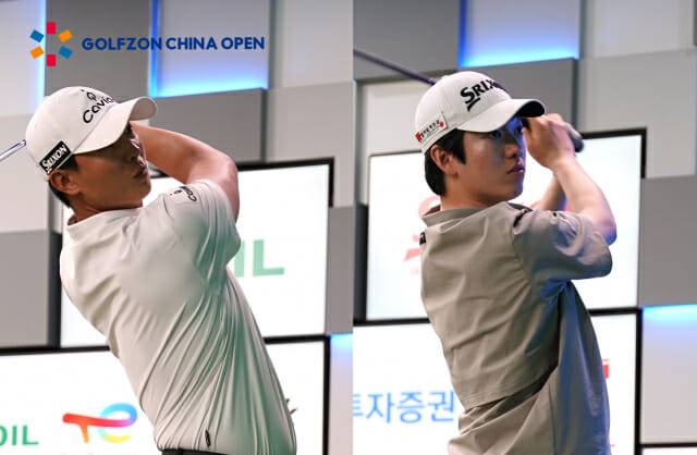 2026 골프존 차이나오픈’ 국내 예선에서 프로부 공동 1위를 기록한 (왼쪽)하승빈2, 이준희 프로.