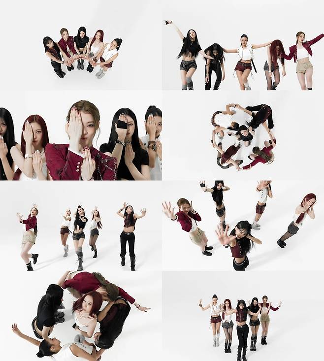 그룹 미야오가 EP 2집 ‘바이트 나우’ 타이틀곡 ‘띠로리’(DDI RO RI) 퍼포먼스 비디오에서 군무를 선보이고 있다. 더블랙레이블 제공