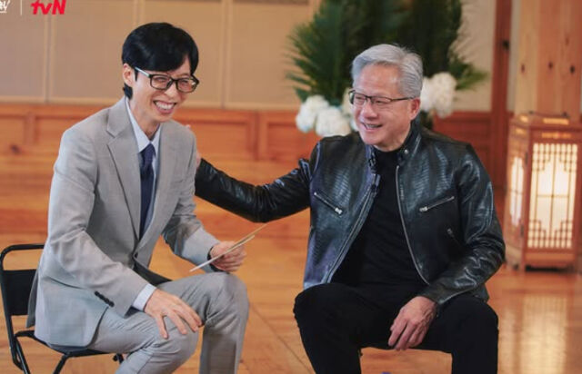유재석 젠슨 황. 사진 | tvN