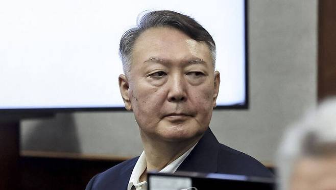 법정 출석한 윤석열 전 대통령. 연합뉴스
