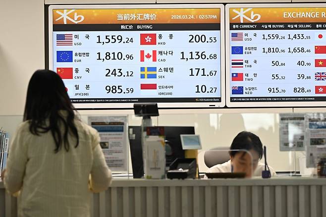 인천국제공항 환전소. 윤웅 기자