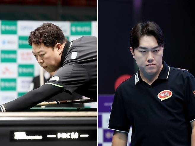 PBA 투어 1차전에서 대결했던 강동궁(왼쪽)과 김준태가 2차전 32강에서 리턴매치를 벌인다.