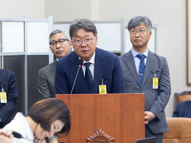 지난 4월 14일 국회 '윤석열 정권 정치검찰 조작기소 의혹 사건 진상규명' 국정조사 특별위원회 청문회에 증인으로 출석한 방용철 전 쌍방울 부회장./뉴스1