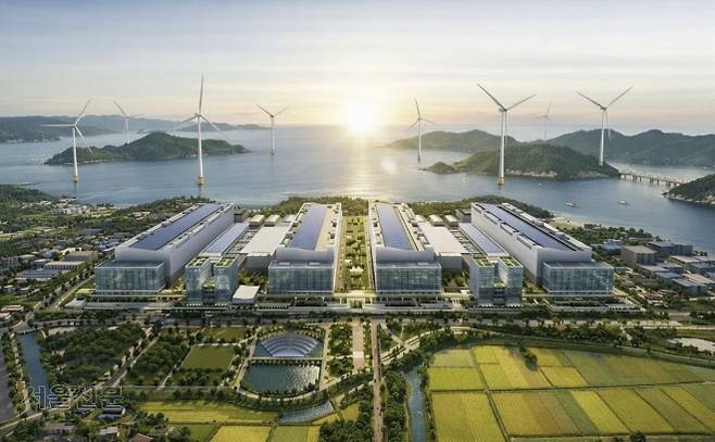 전남광주의 국가 반도체 클러스터 후보지 조감도. 전남도 제공