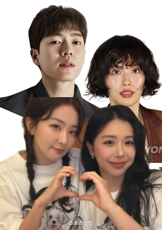 (왼쪽위부터 시계방향으로)손승원·나나·수지킨·슬기. 사진=블라썸엔터테인먼트, 연합뉴스, 수지킨 인스타그램.