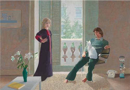 데이비드 호크니, 클라크 부부와 퍼시, 캔버스에 아크릴릭, 213.4×304.8 cm, 1970∼1971 ⓒ David Hockney, Collection Tate, U.K. ⓒ Tate, London 서울시립미술관 제공