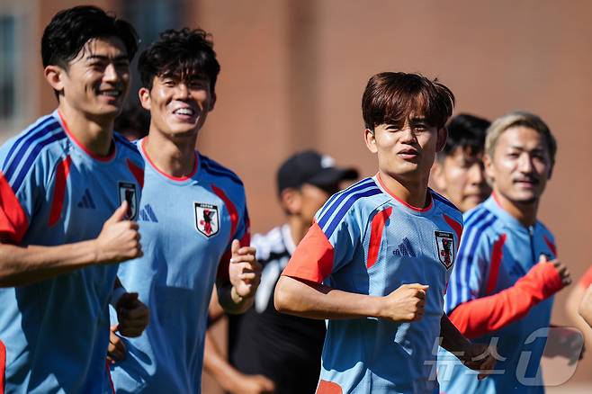 2026 북중미 월드컵 F조 조별리그 네덜란드전을 앞둔 일본 축구대표팀 선수들. ⓒ 신화=뉴스1