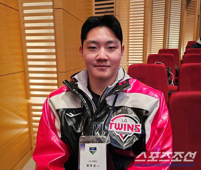 신인 오리엔테이션 당시 본지와 인터뷰를 가진 LG 양우진. 김영록 기자