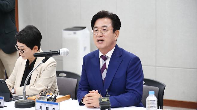 허태정 대전시장 당선인이 인수위에서 발언하고 있다. 인수위 제공