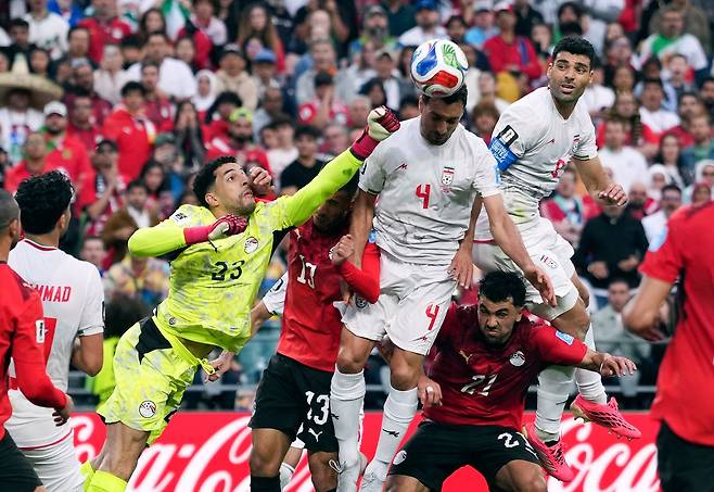 지난달 27일(현지시간) 미국 시애틀의 시애틀 스타디움에서 열린 2026 FIFA 월드컵 G조 이집트와 이란의 경기 장면. 신화=연합뉴스