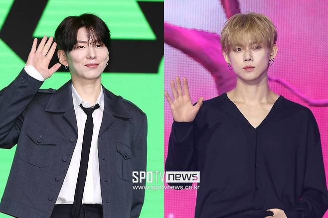 ▲ 몬스타엑스 기현(왼쪽), 투모로우바이투게더 연준. ⓒ곽혜미 기자