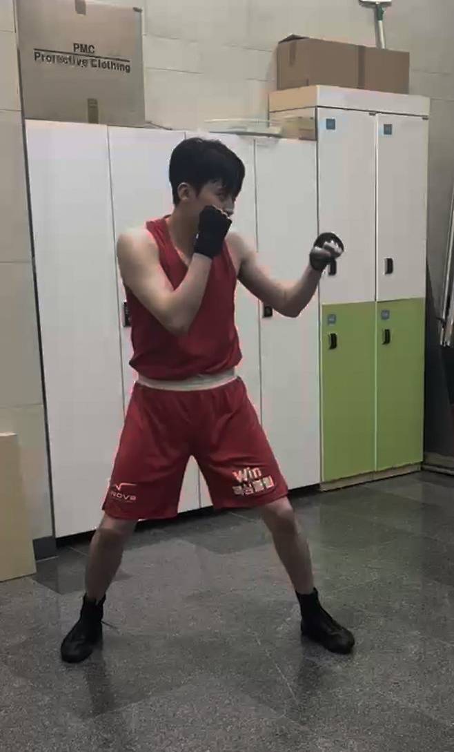 정영식은 복싱을 시작한 뒤 기세와 깡다구를 배워나가고 있다. 정영식 제공