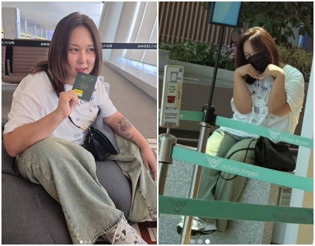 방송인 풍자가 공항에서 포착된 출국 인증샷으로 근황을 전했다. / 사진 = 풍자 SNS