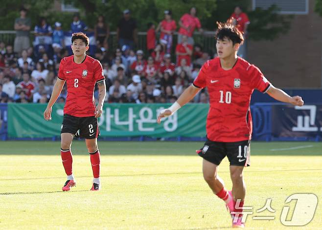 김민재와 호흡을 맞춘 이기혁(오른쪽). 2026.6.4 ⓒ 뉴스1 임세영 기자
