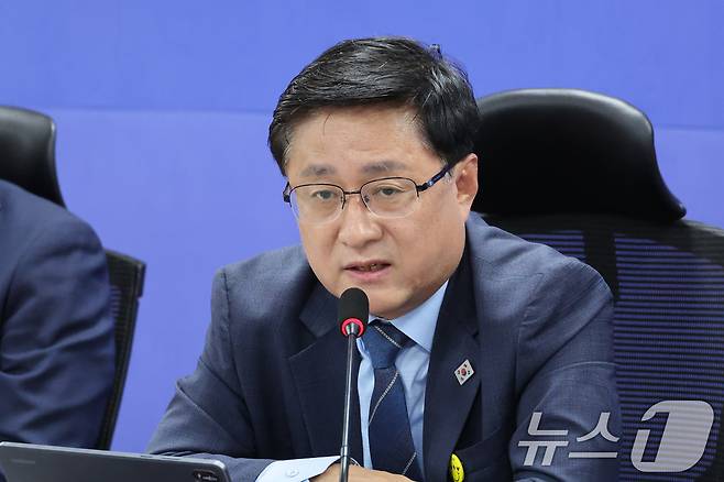 김성환 기후에너지환경부 장관이 서울 여의도 국회 의원회관에서 열린 2026 하반기 경제성장전략 당정협의에서 발언하고 있다. 2026.7.13 ⓒ 뉴스1 신웅수 기자