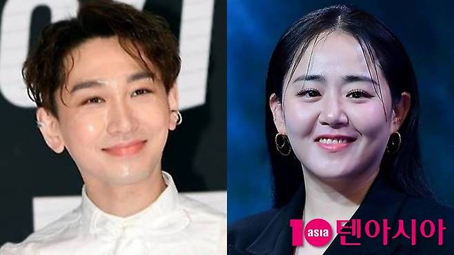뮤지컬 배우 김호영과 배우 문근영이 공식석상에서 미소를 짓고 있다. / 사진=텐아시아 DB