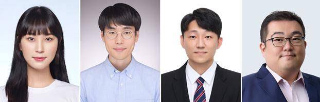 (왼쪽부터)김진 숭실대 연구원, 이병휘 미국 버지니아대 박사, 유택호 한국과학기술원(KAIST) 연구교수, 윤진혁 숭실대 AI소프트웨어학부 교수. (사진=숭실대)