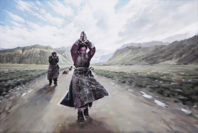 김강학, 히말라야(2018). 스페이스나무 갤러리 오로라 제공