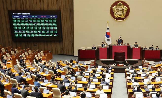 31일 국회에서 열린 7월 임시국회 제3차 본회의에서 전날 상정된 형사소송법 개정안이 재석의원 178명 중 찬성 175명, 반대 2명, 기권 1명으로 가결됐다. 연합뉴스