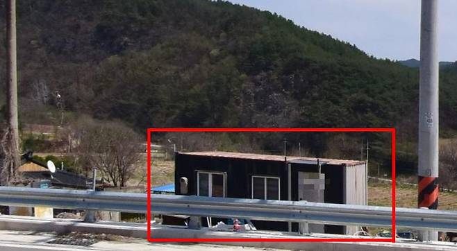 오도창 경북 영양군수의 조카가 대표로 있는 영양군 일원면 소재 A사(사진 빨간색 네모 부분)의 모습. 네이버지도 캡처