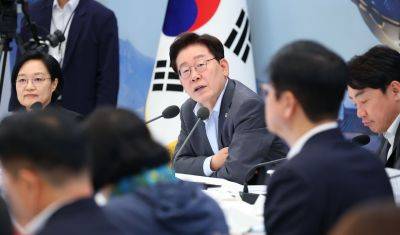 이재명 대통령이 지난 5일 청와대 영빈관에서 열린 교육부·국가교육위·문체부·국가유산청 등에 대한 부처 업무보고에서 발언하고 있다. 연합뉴스 제공