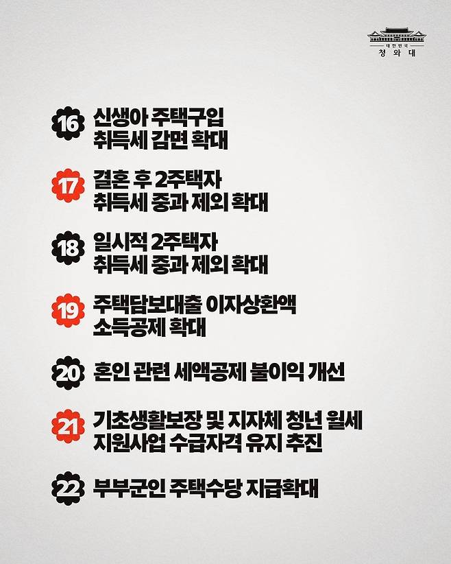 ▲ 이재명 대통령이 ‘엑스(X·옛 트위터)’에 올린 ‘결혼 페널티’ 22개 정비 과제