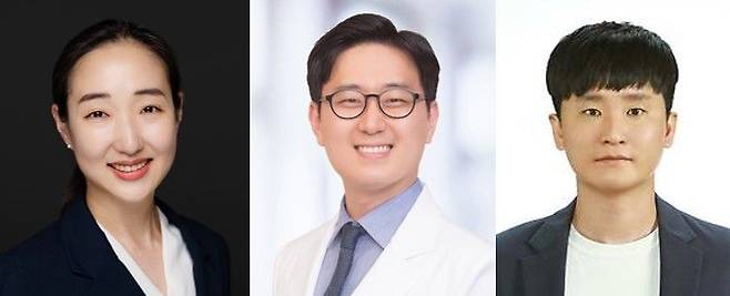 연구를 이끈 서울대병원 의생명연구원 최유정 연구교수(왼쪽부터), 알레르기면역내과 김영찬 임상조교수, 강원의대 의료정보학과 이혜성 교수. 서울대병원 제공