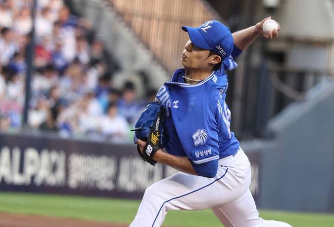 13일 KIA와 원정에 선발 등판하는 원태인. 삼성 라이온즈
