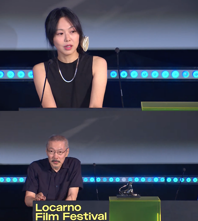 김민희 홍상수. 사진| 로카르노영화제 공식 유튜브 채널