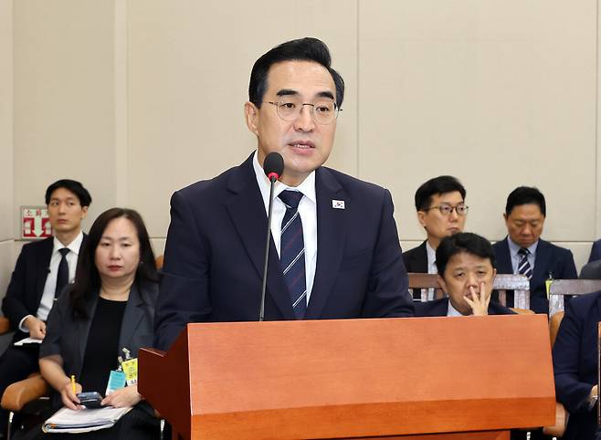 박홍근 기획예산처 장관이 7월29일 국회에서 열린 재정경제기획위원회 전체회의에서 업무보고를 하고 있다. ⓒ연합뉴스