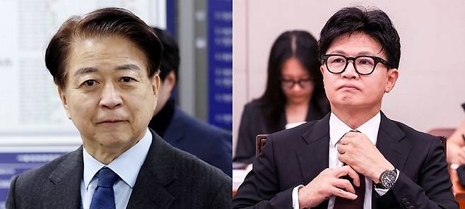 노웅래 전 의원(왼쪽)과 한동훈 의원. 사진=뉴시스