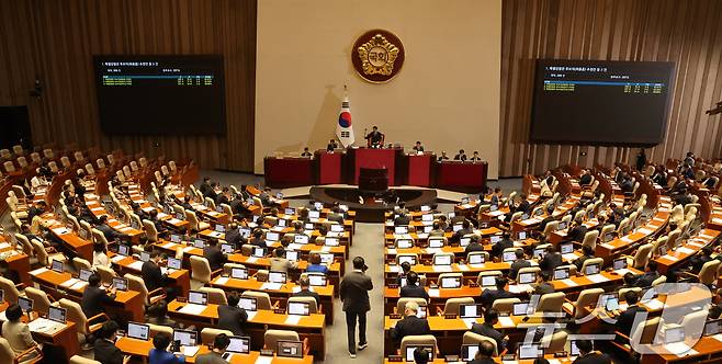 지난 20일 열린 제438회 국회(임시회) 제1차 본회의 ⓒ 뉴스1 황기선 기자