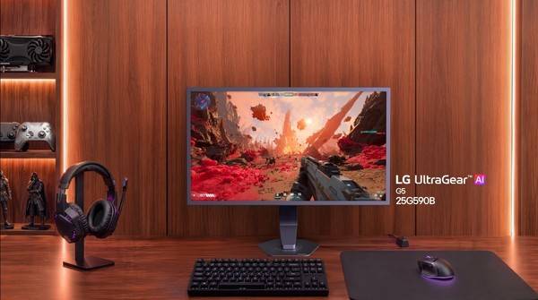 세계 최초로 1,000Hz 초고주사율과 FHD 해상도를 동시에 구현한 LG 울트라기어 게이밍 모니터 신제품(모델명: 25G590B). 사진=LG전자