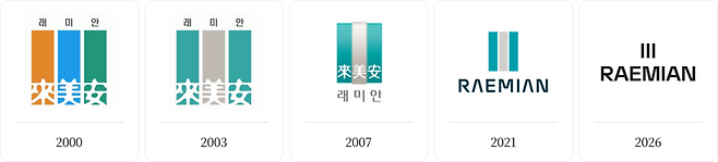 래미안 BI 변화 모습./삼성물산