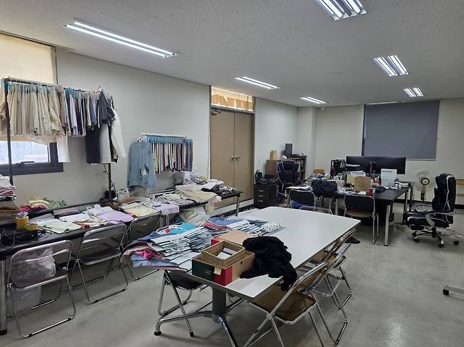 불법 도박사이트 운영자의 서울 원단회사의 모습. 울산경찰청 제공