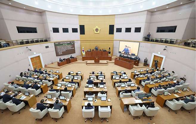 1일 대전시의회에서 제1차 정례회 본회의가 열리고 있다. 대전시의회 제공