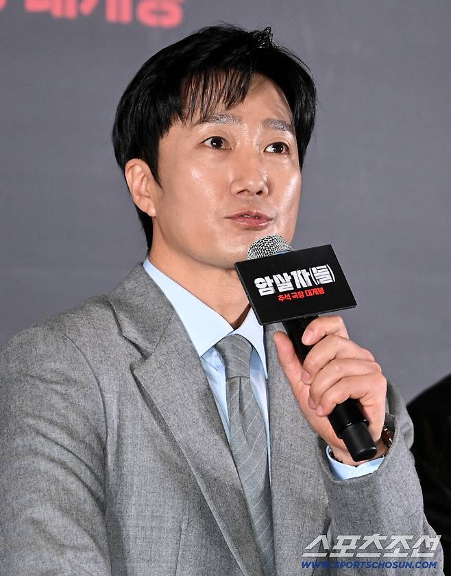 8일 메가박스 코엑스에서 열린 영화 '암살자(들)'의 언론시사회. 박해일이 질문에 답하고 있다. 허상욱 기자wook@sportschosun.com/2026.09.08/